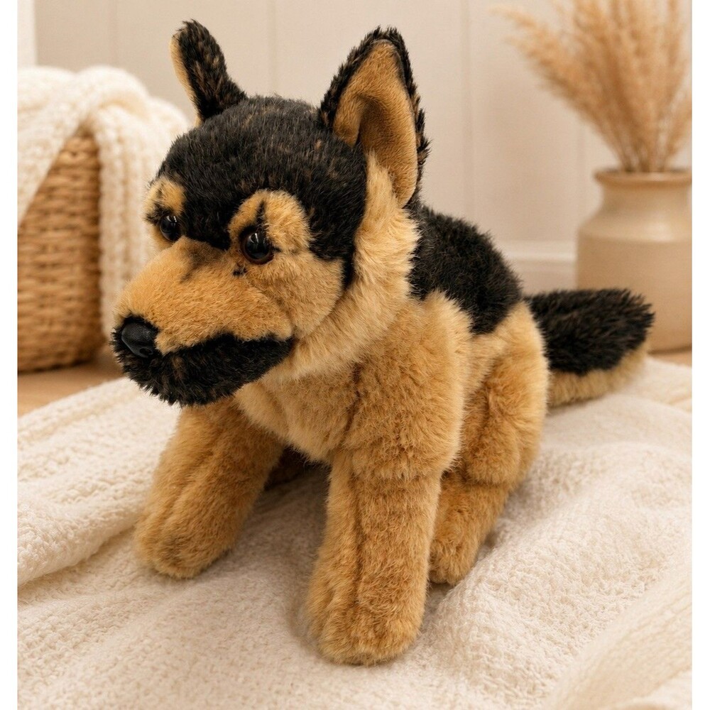 Toys R Us German Shepherd Puppy Dog Plush 16” Realistic Stuffed Animal Geoffrey